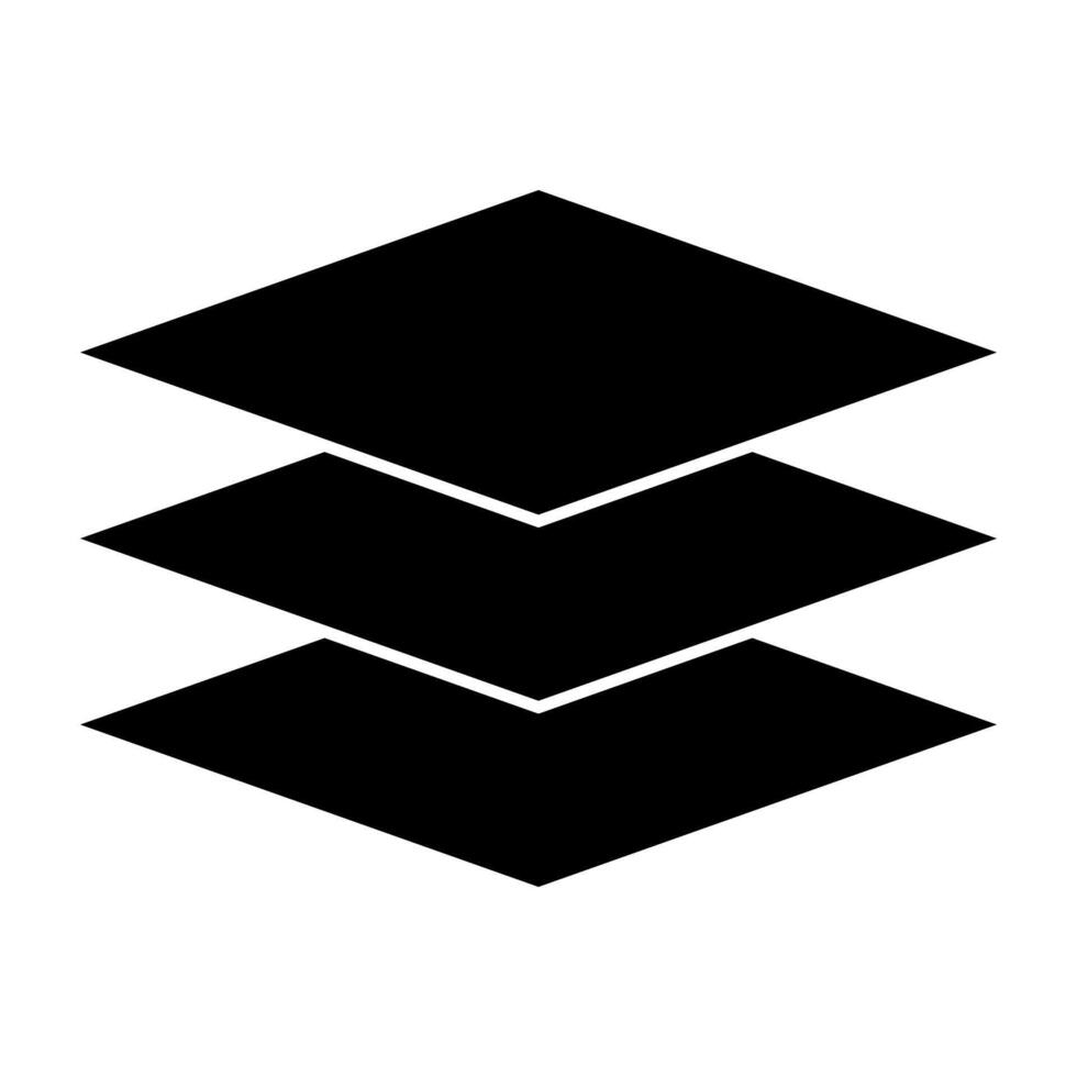 Layer silhouette icon. Layers. vector