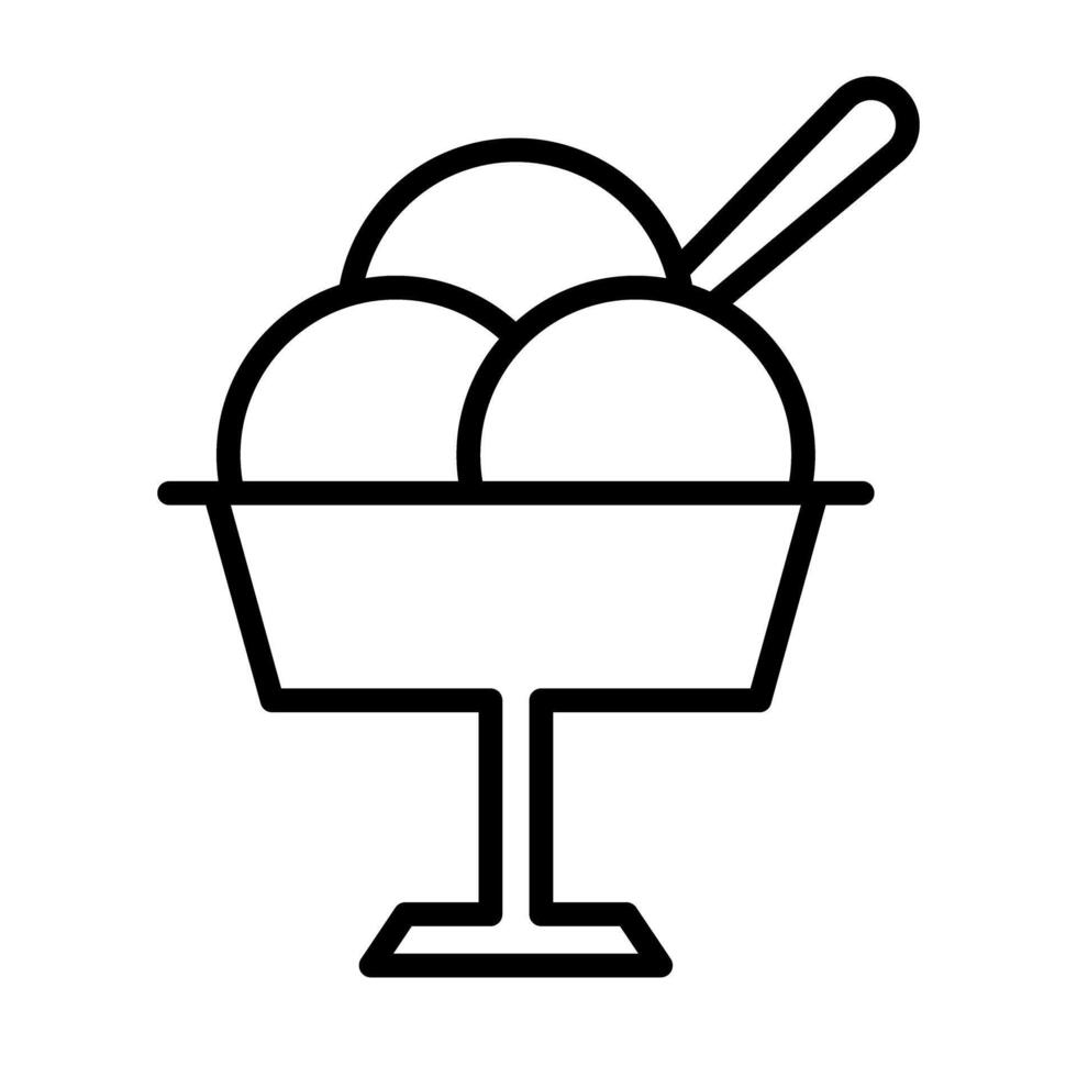 Simple ice cream icon. vector