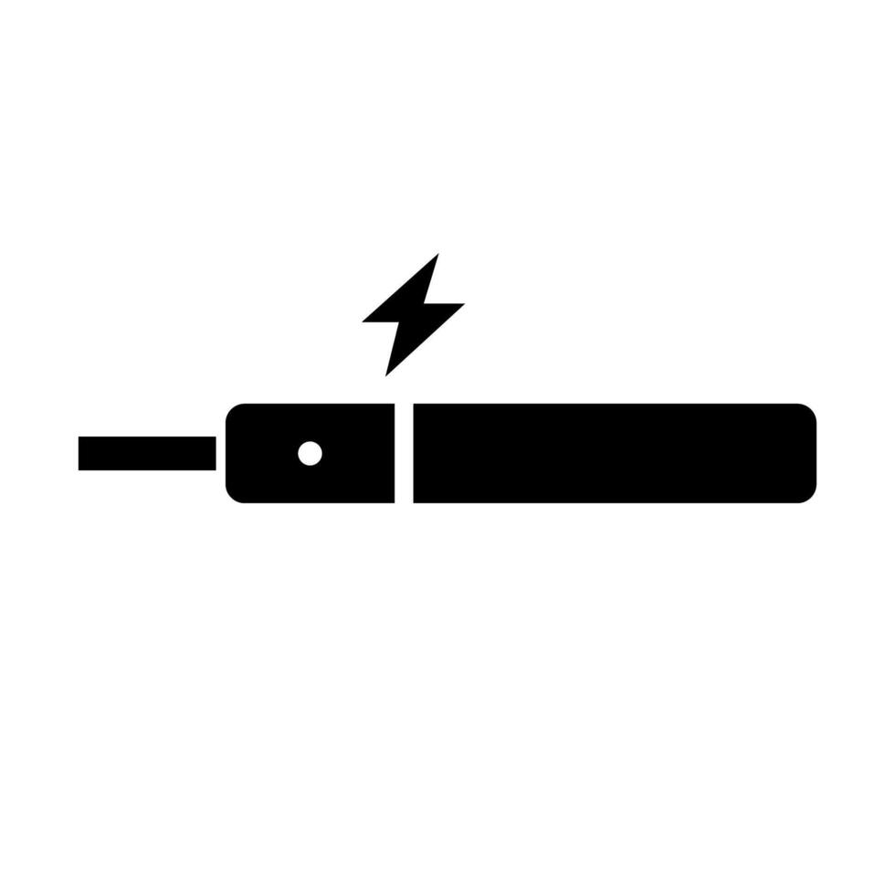 Pen type electronic cigarette icon. vector