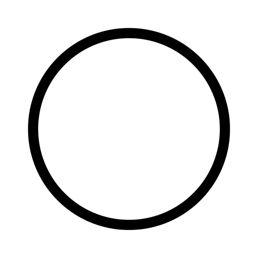 Simple circle shape icon. vector