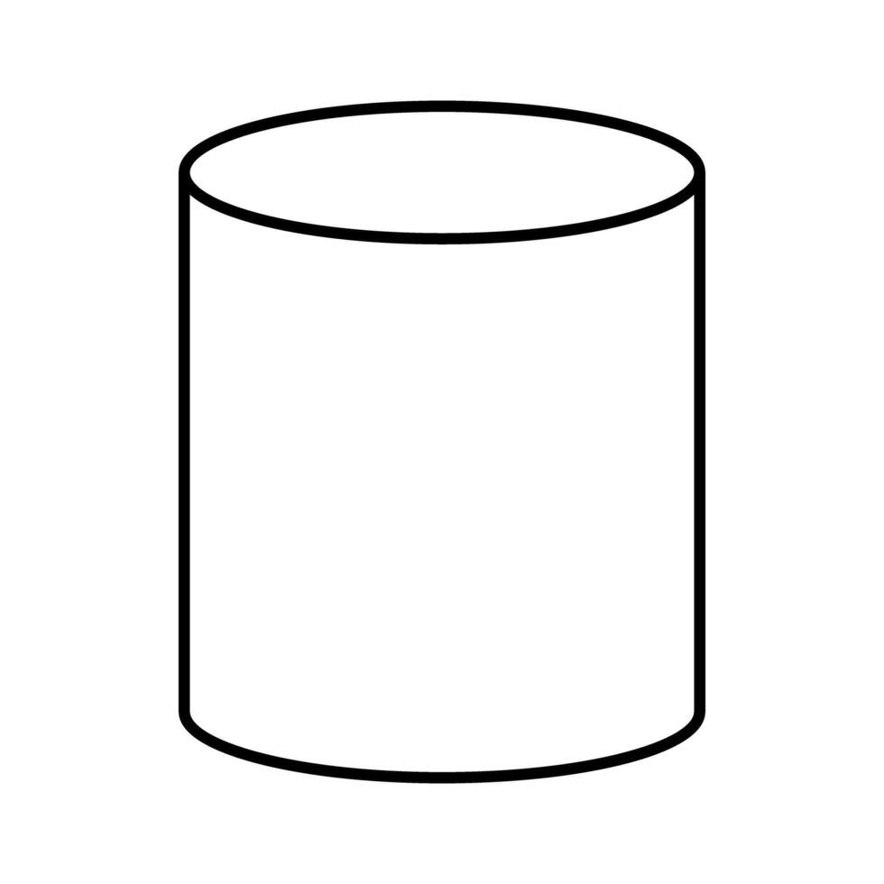 Simple cylinder icon. Cylinder figure icon. vector