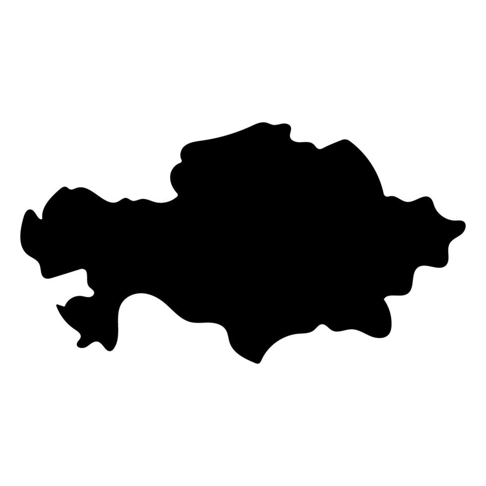 Kazakhstan map silhouette icon. vector