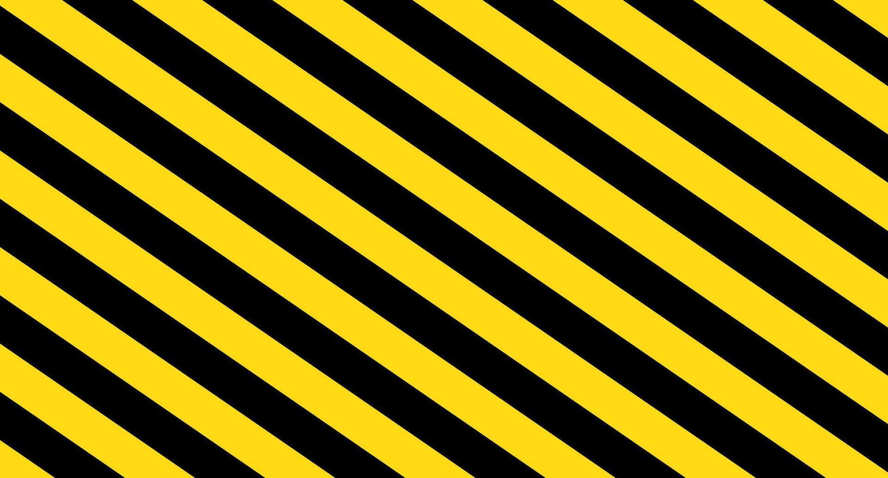 Yellow and black warning diagonal striped background. vector