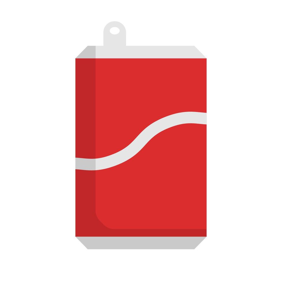 Red can drink icon. vector