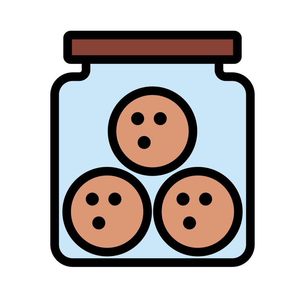 Cookie jar icon. Chocolate chip cookies. vector