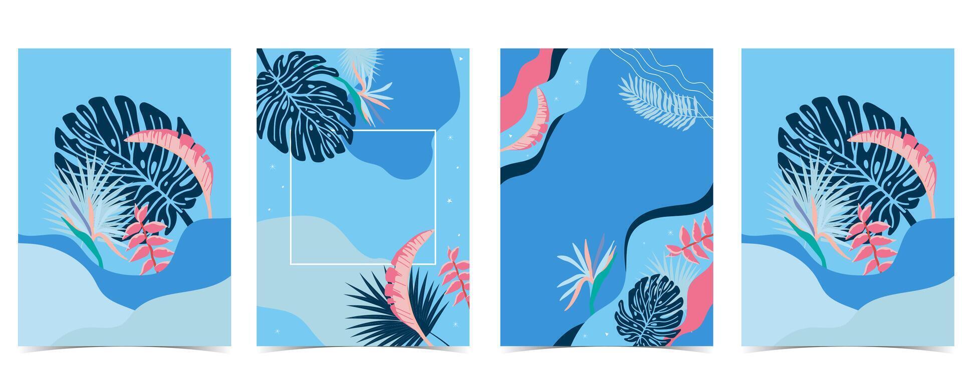 summer sale background with Bird of Paradise palm and jungle vector