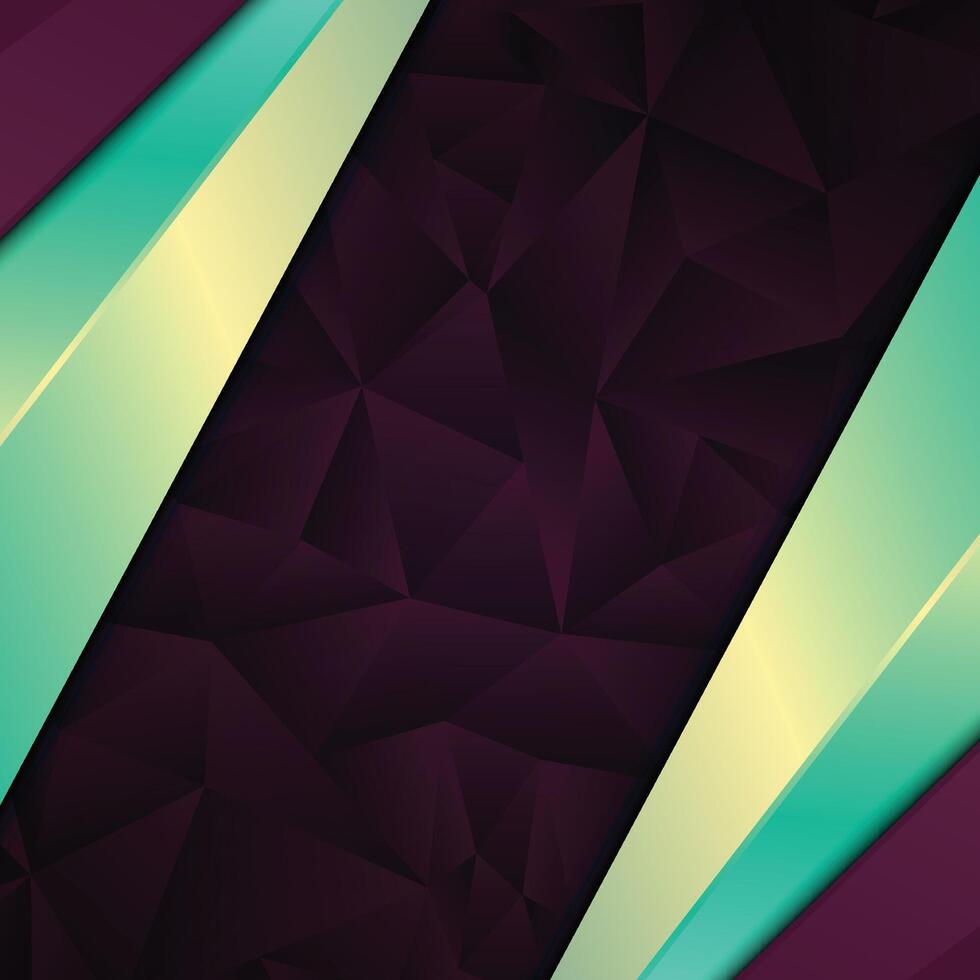 Polygonal with metallic background. vector