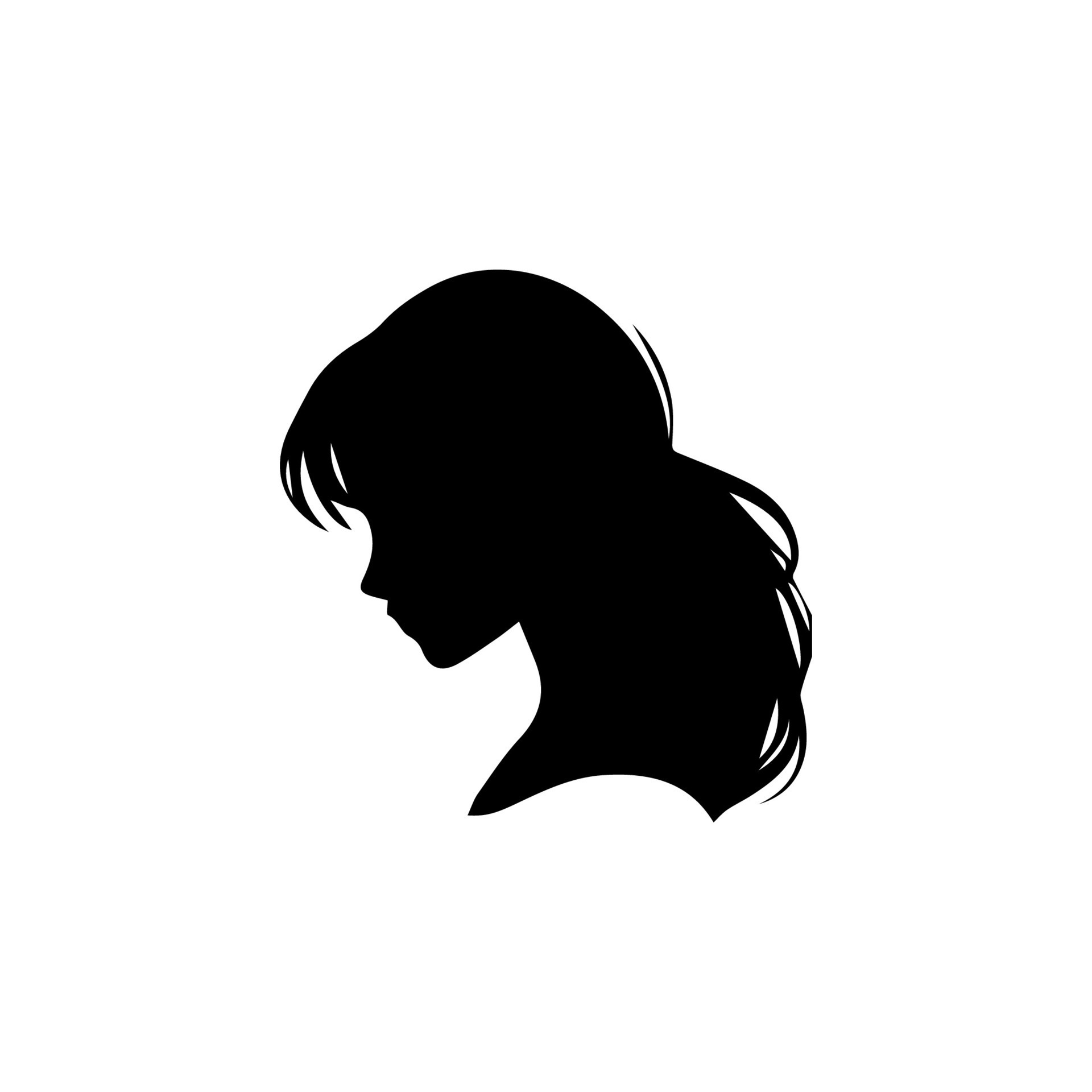 Hair Style Woman Silhouette Illustration 46019844 Vector Art At Vecteezy