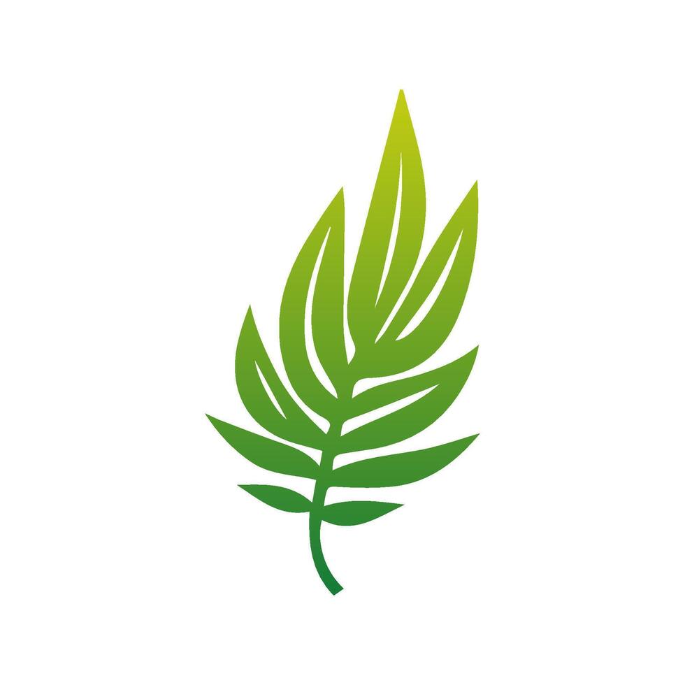 Green leaf icon. Elements design for natural, eco, vegan, bio labels vector