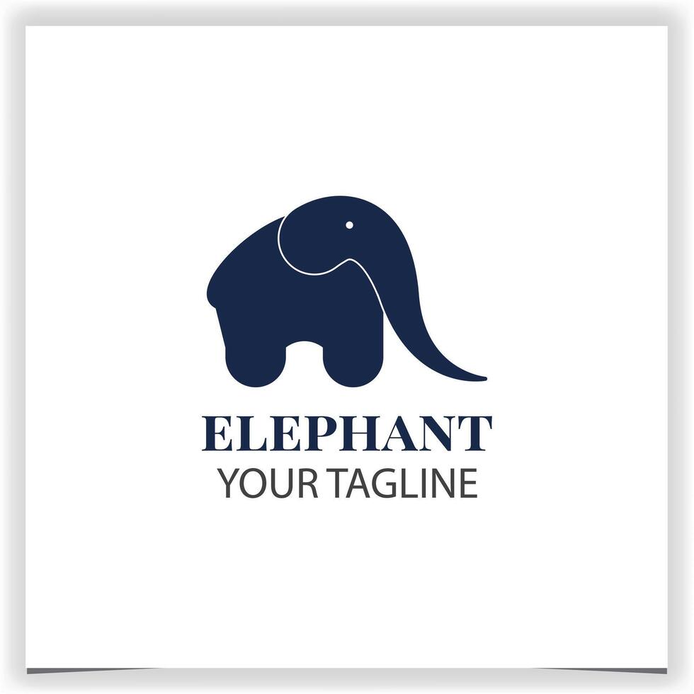 elephant logo design template vector