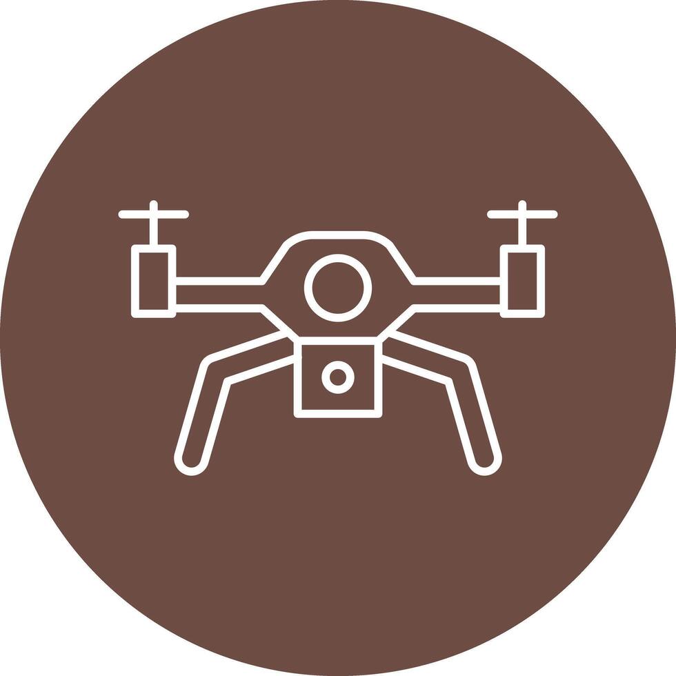 Drone Line Circle Icon vector