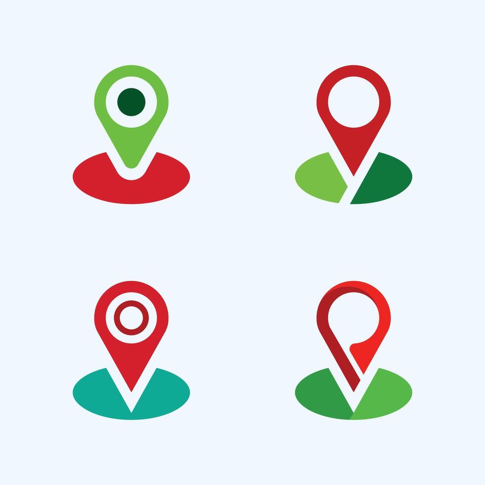 GPS and MAP logo navigator sign location symbol design illustration vector