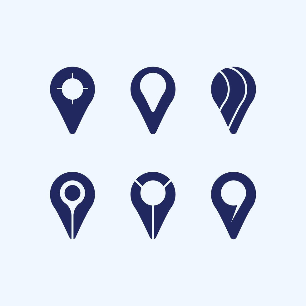 GPS and MAP logo navigator sign location symbol design illustration vector