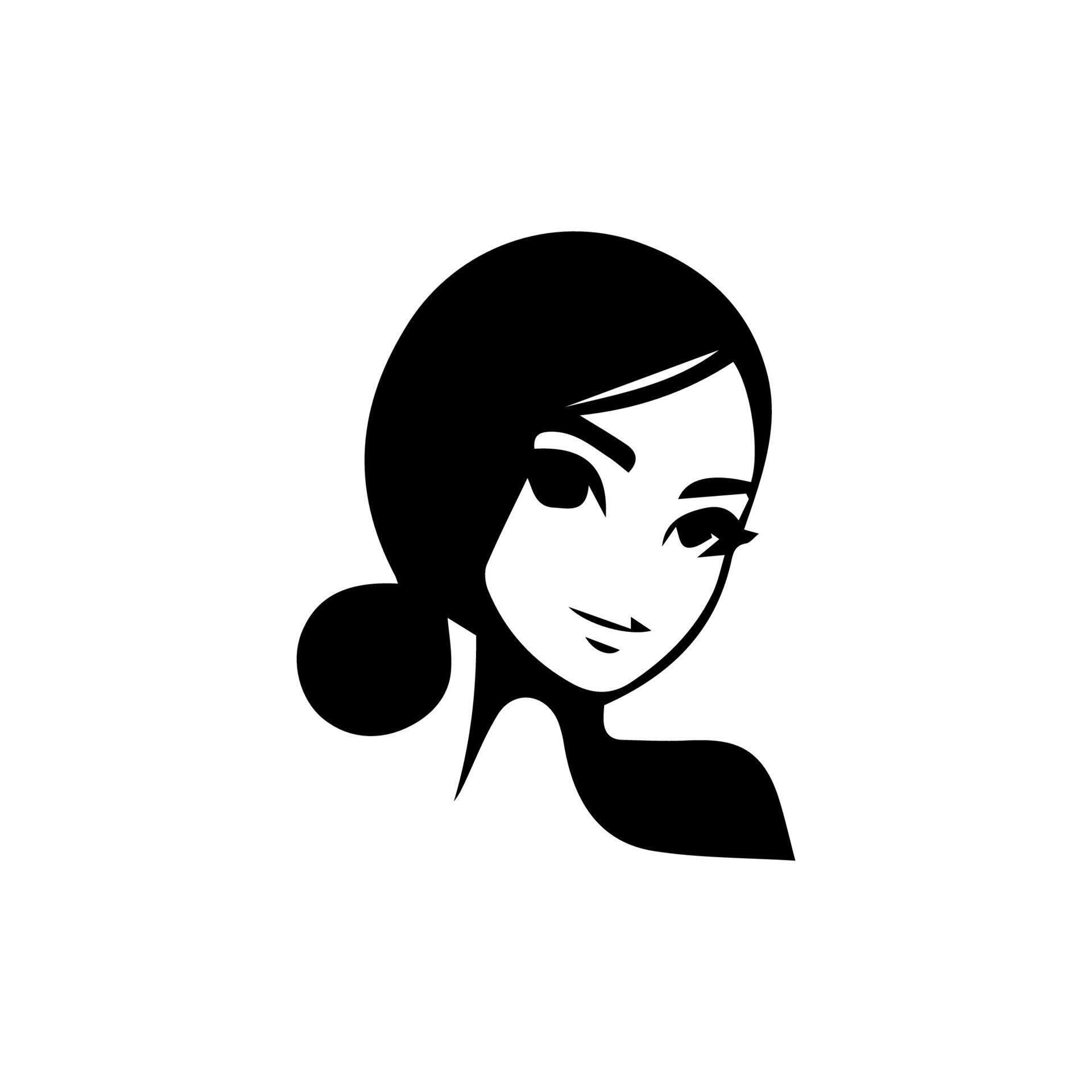 Hair Style Woman Silhouette Illustration 46020980 Vector Art at Vecteezy