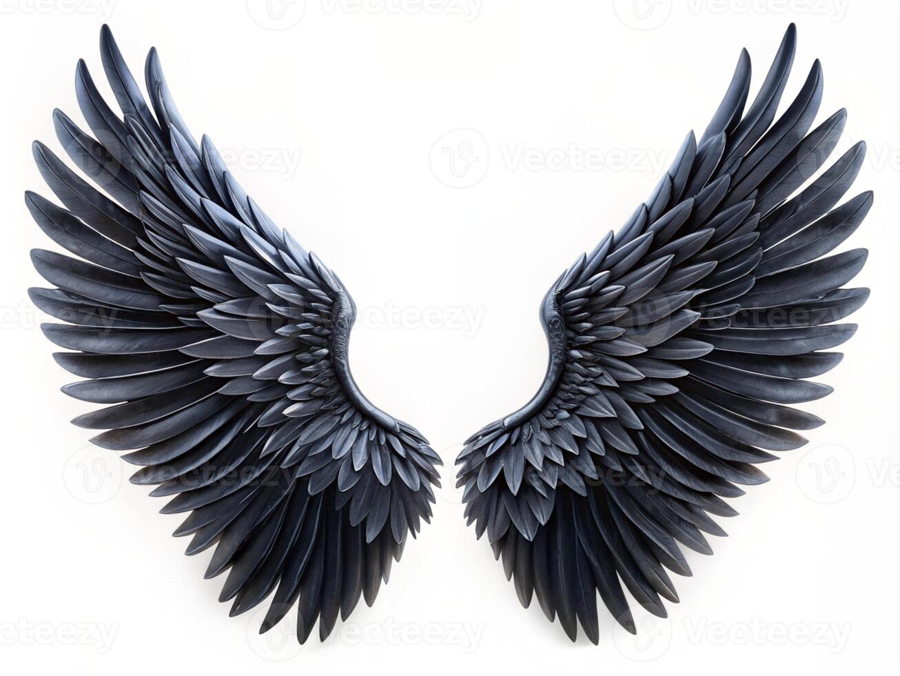 a pair of black wings on a white background photo