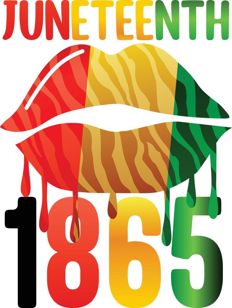 Juneteenth 1865 design vector