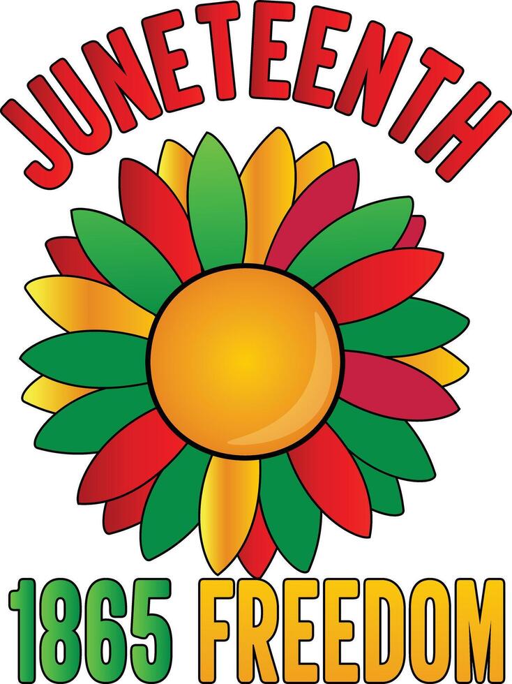 Juneteenth 1865 freedom vector