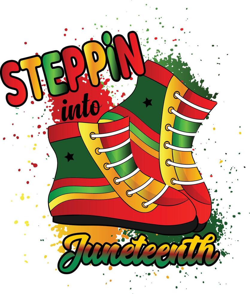 Steppin into juneteenth 46021461 vector art at vecteezy