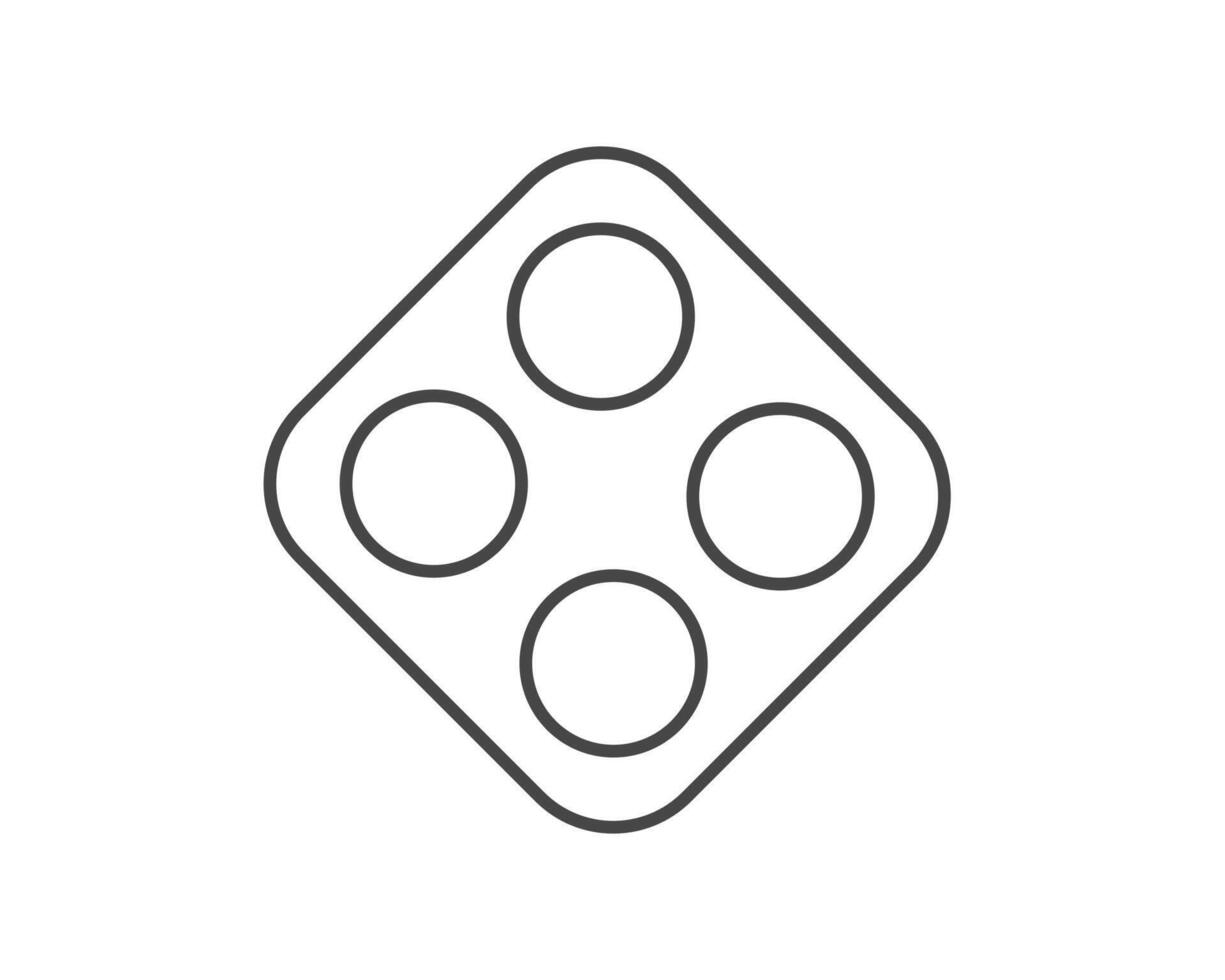 Linear graphic icons of beauty and cosmetics in the form of eyelids shadow and eye makeup. vector
