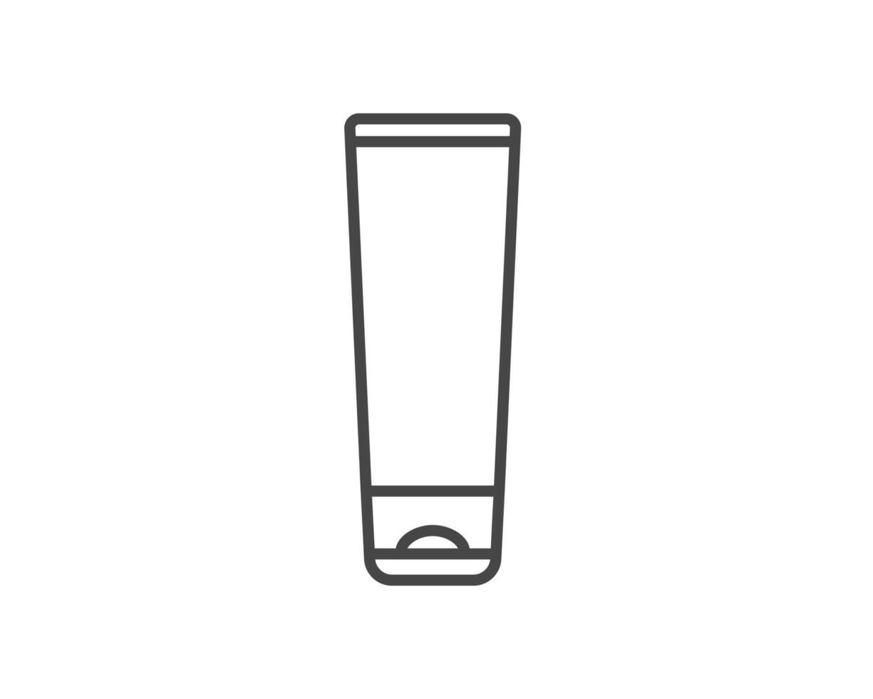 icons of beauty, cosmetics and care. Bottle, jar, shower gel, face cream, body lotion, spray, ointment, paste. vector