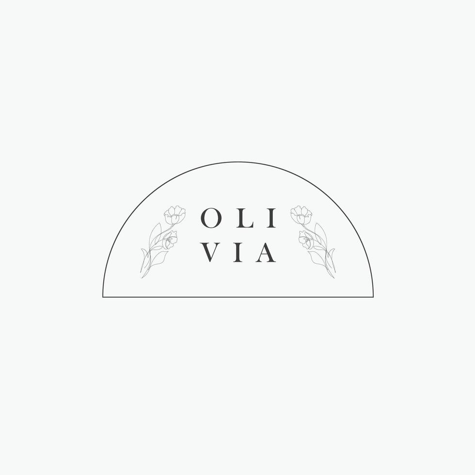 O letter logo with a creative floral concept for company business beauty real estate premium vector