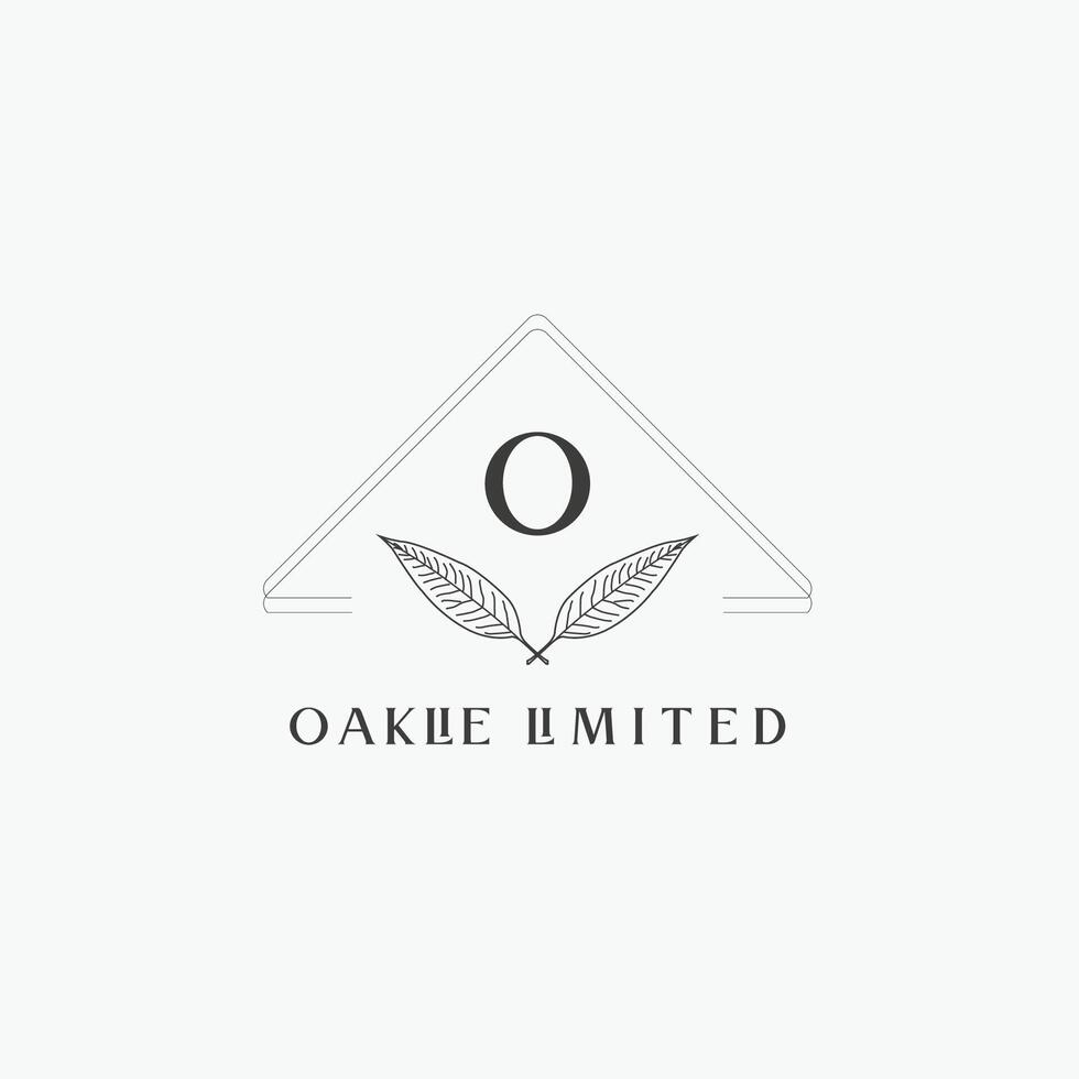 O letter logo with a creative floral concept for company business beauty real estate premium vector