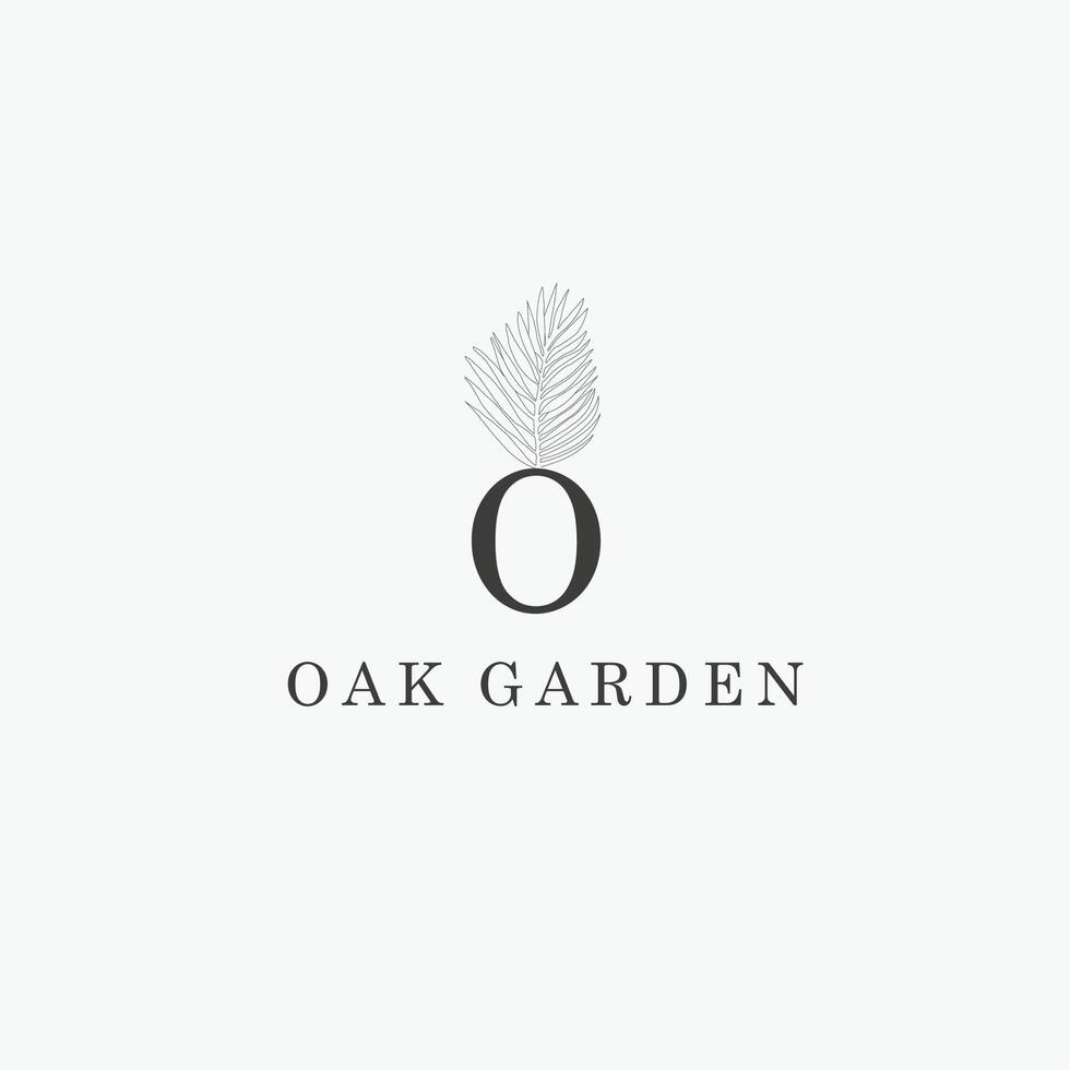 O letter logo with a creative floral concept for company business beauty real estate premium vector