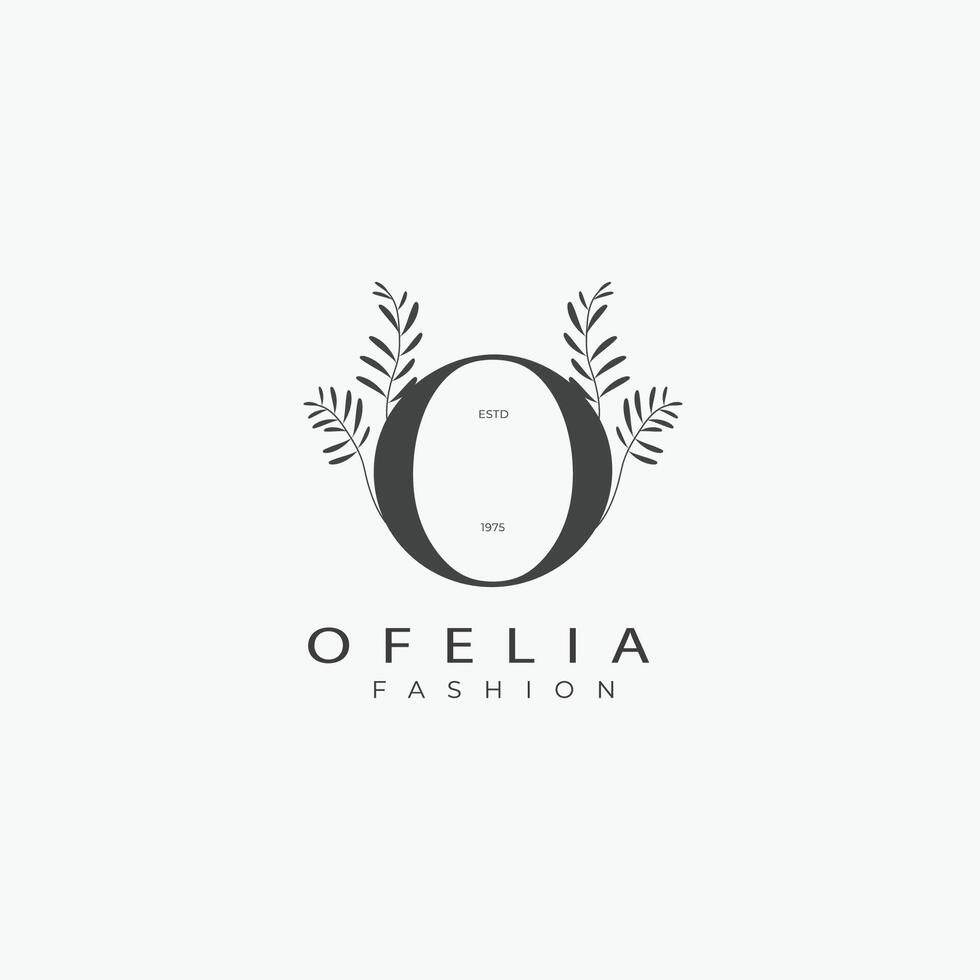 O letter logo with a creative floral concept for company business beauty real estate premium vector
