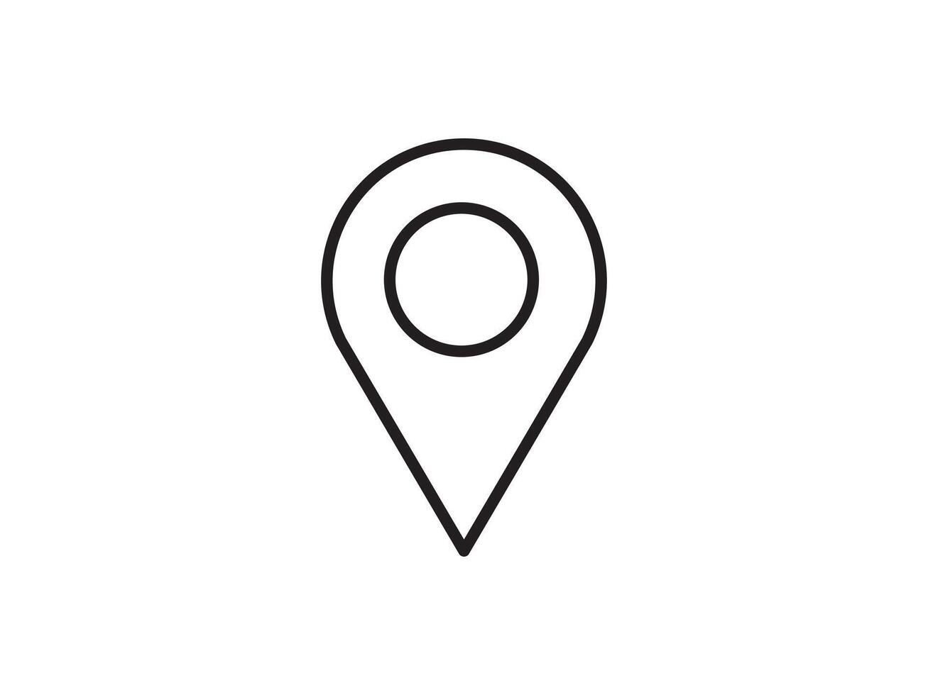 Within a flat-style depiction, a location marker distinguishes itself on an urban map, denoting a precise spot vector