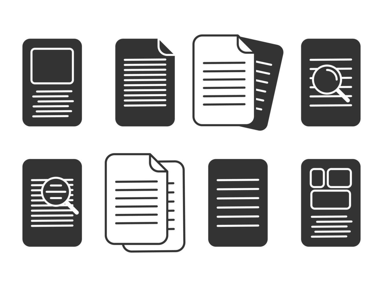 Icon depicting documents, suitable for web and mobile applications, isolated for use in graphic and design. Illustration a vector