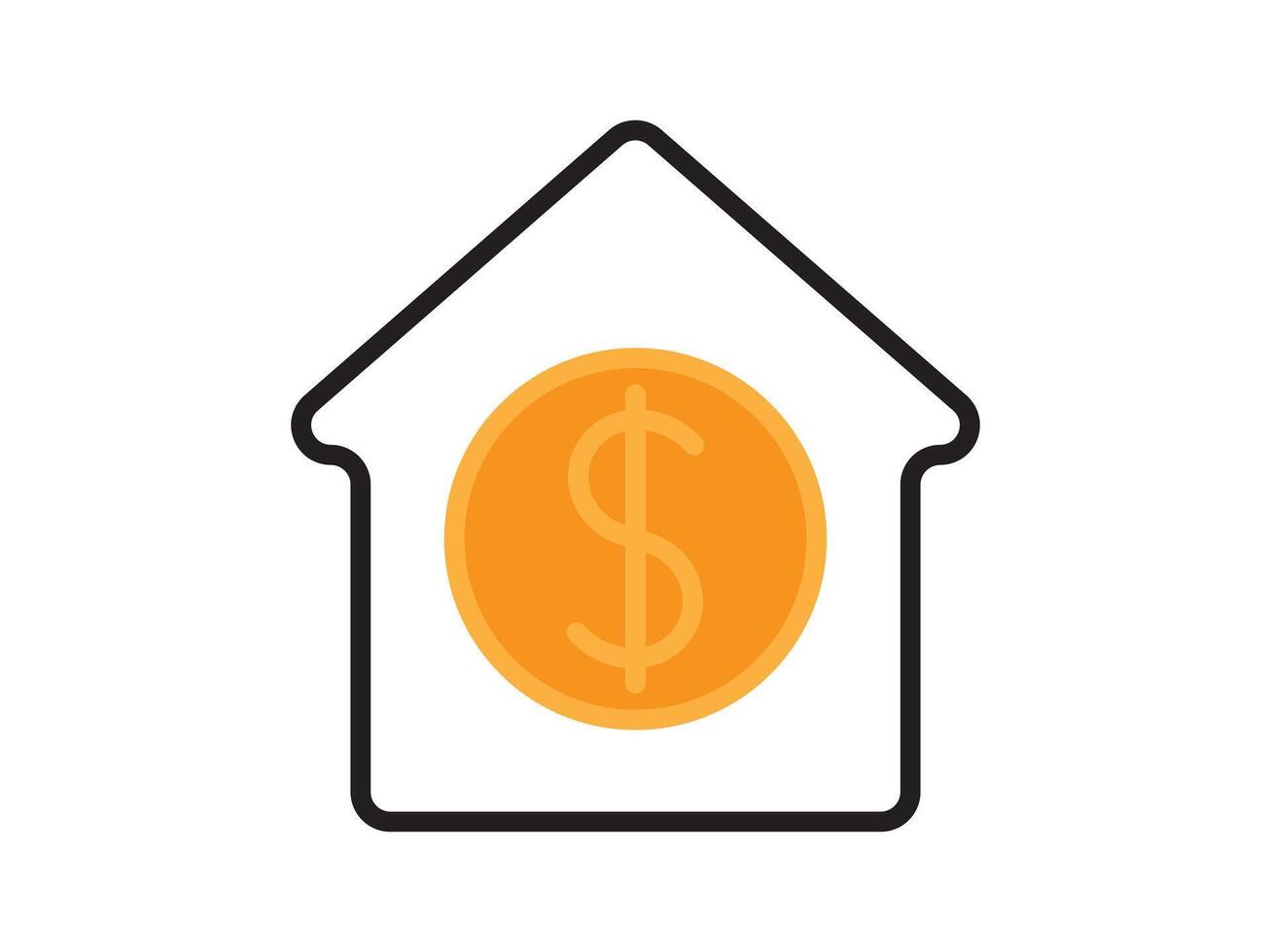 Icon a house representation, isolated against a clean background. This simple symbol evokes a sense of warmth and security, embodying the concept of home. vector