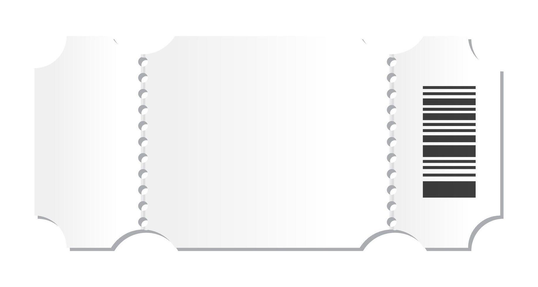 Blank ticket template. Concert ticket, lottery coupons. coupon - stock vector