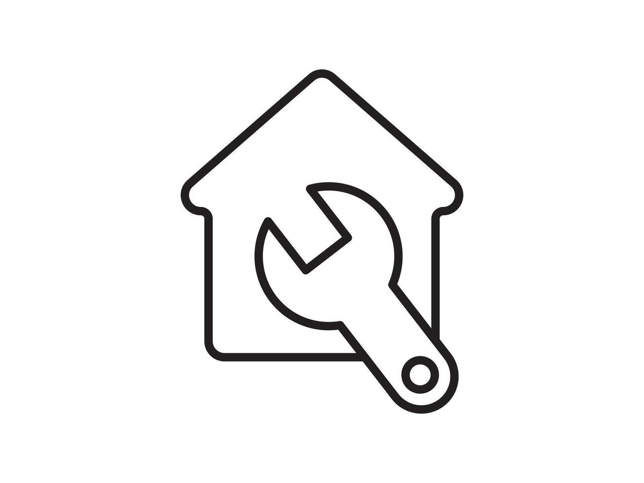 Icon a house representation, isolated against a clean background. This simple symbol evokes a sense of warmth and security, embodying the concept of home. vector