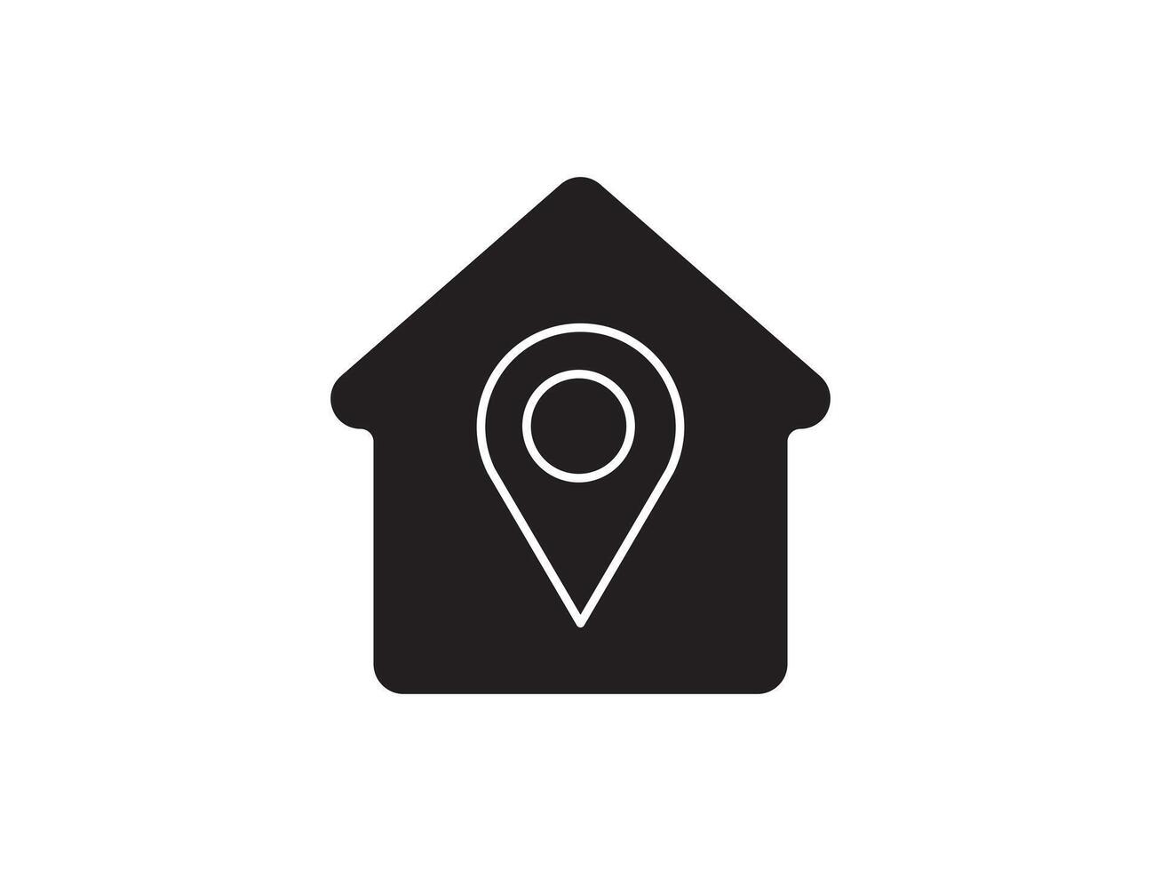 Within a flat-style depiction, a location marker distinguishes itself on an urban map, denoting a precise spot vector