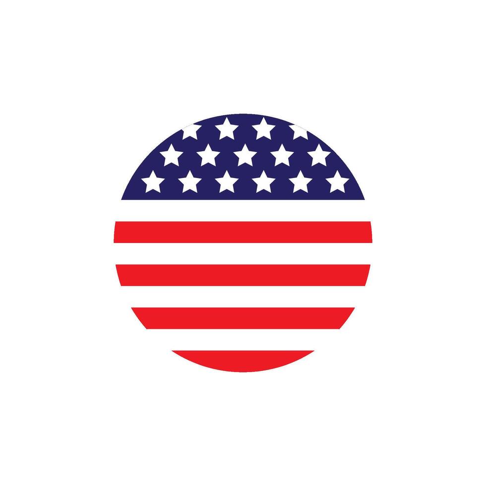 American flag icon vector