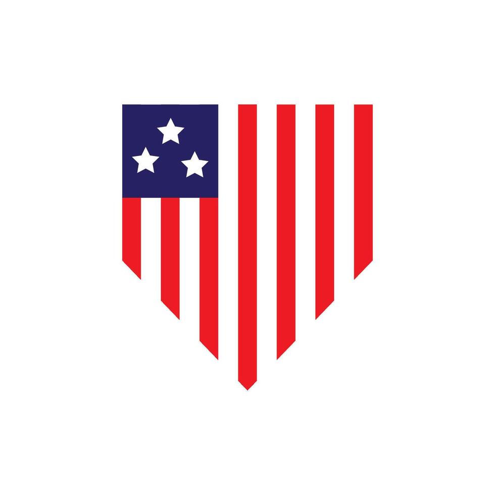 American flag icon vector
