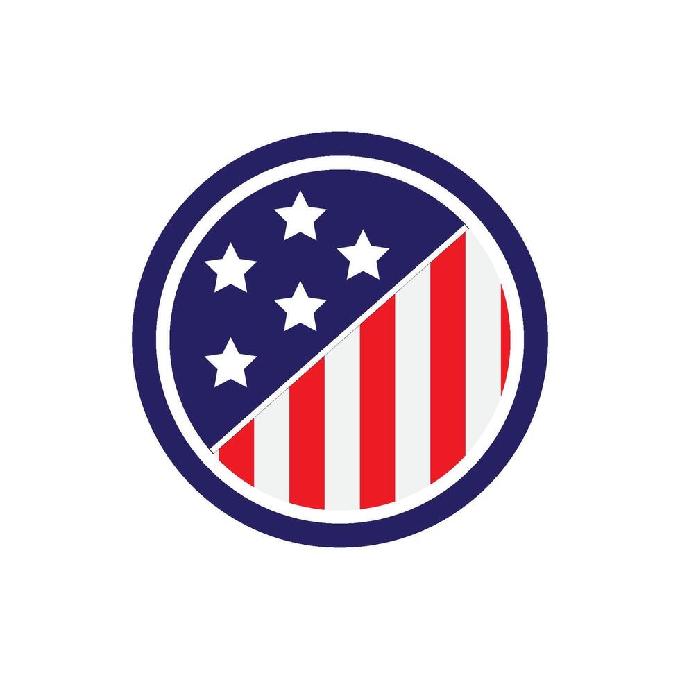 American flag icon vector