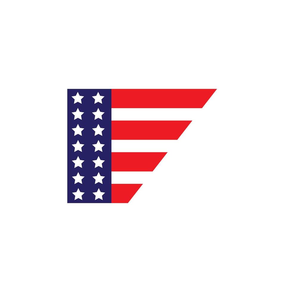 American flag icon vector