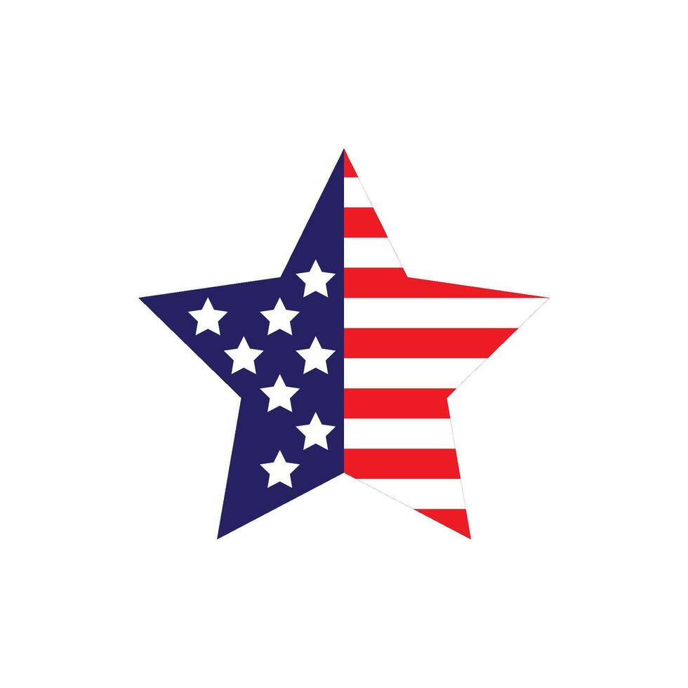 American flag icon vector