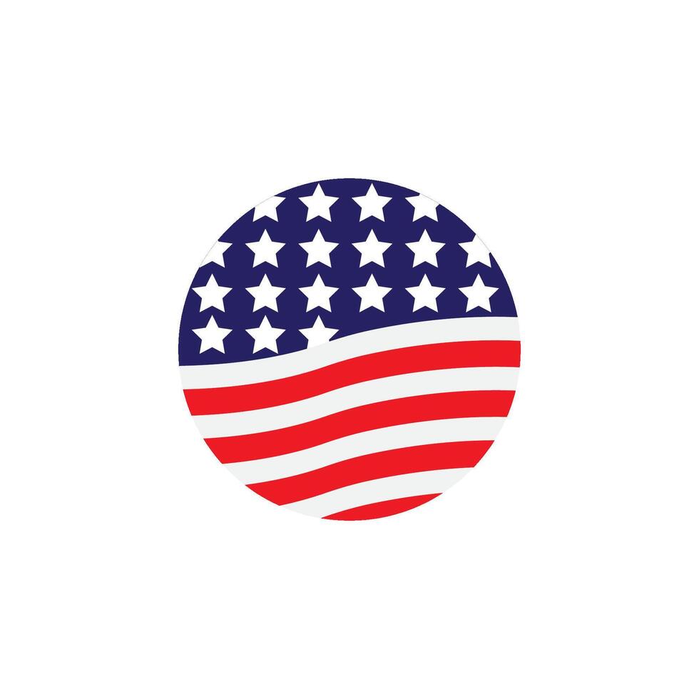 American flag icon vector