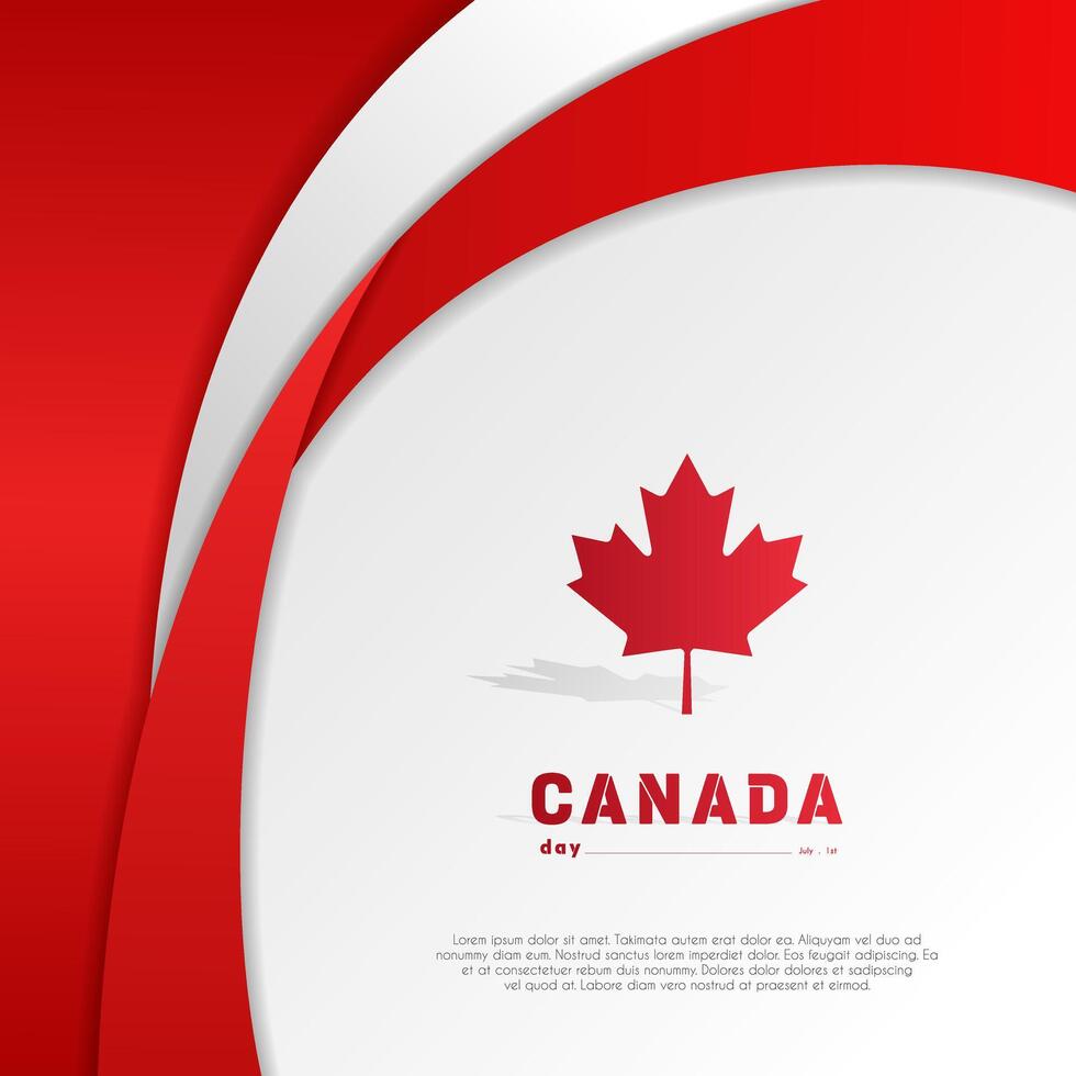 Canada day background or banner design template celebrated on July 1st. Canada independence day background vector