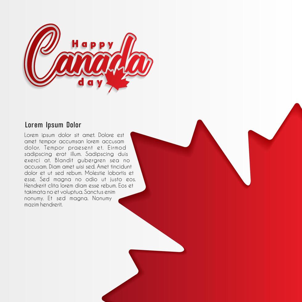 Canada day background or banner design template celebrated on July 1st. Canada independence day background vector