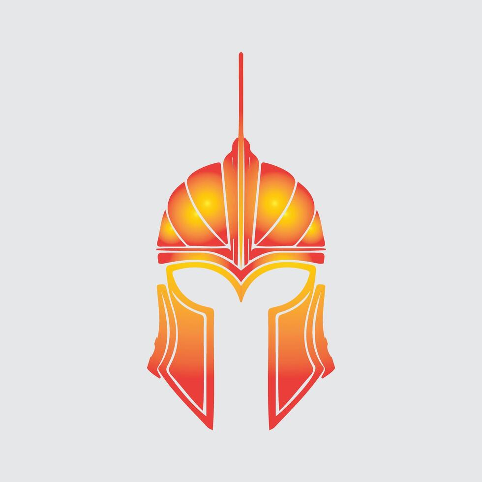 A Helmet Design Igniting Passion and Power, Symbolizing Strength and Intensity in a Fiery Visual Statement vector