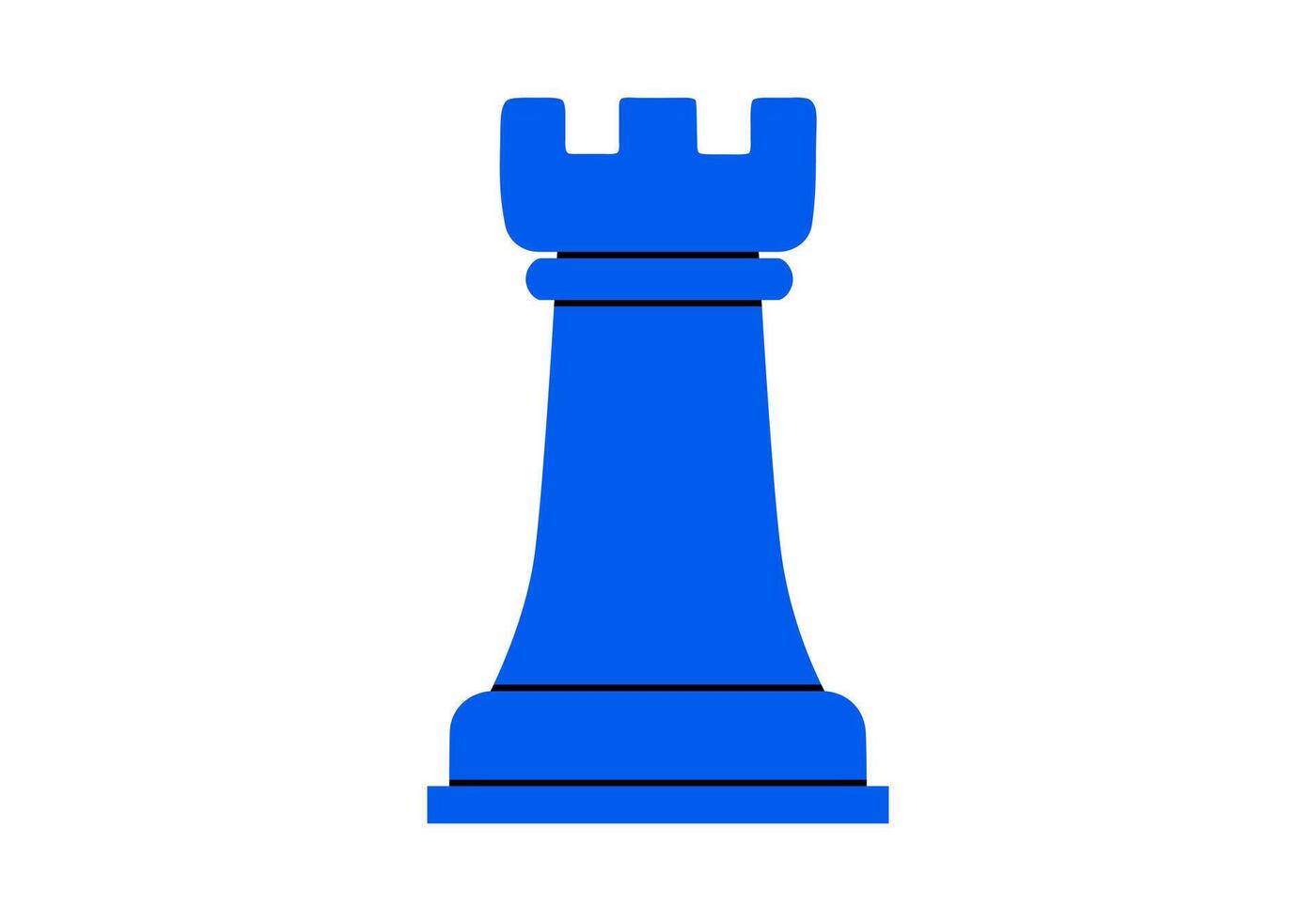 Hand drawn cute cartoon illustration of pawn. Flat chess figure in doodle style. High ambitions. Strategy or intelligence icon. Success in competition. Tactic thinking. Board game. Isolated. vector