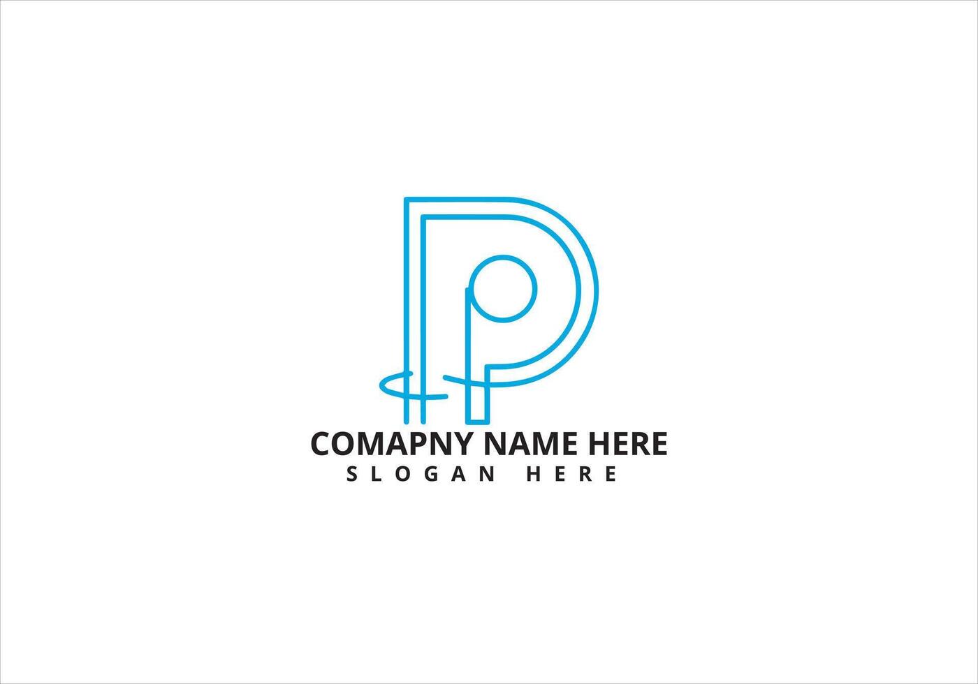 B Letter Modern Minimalist Company Logo Design vector