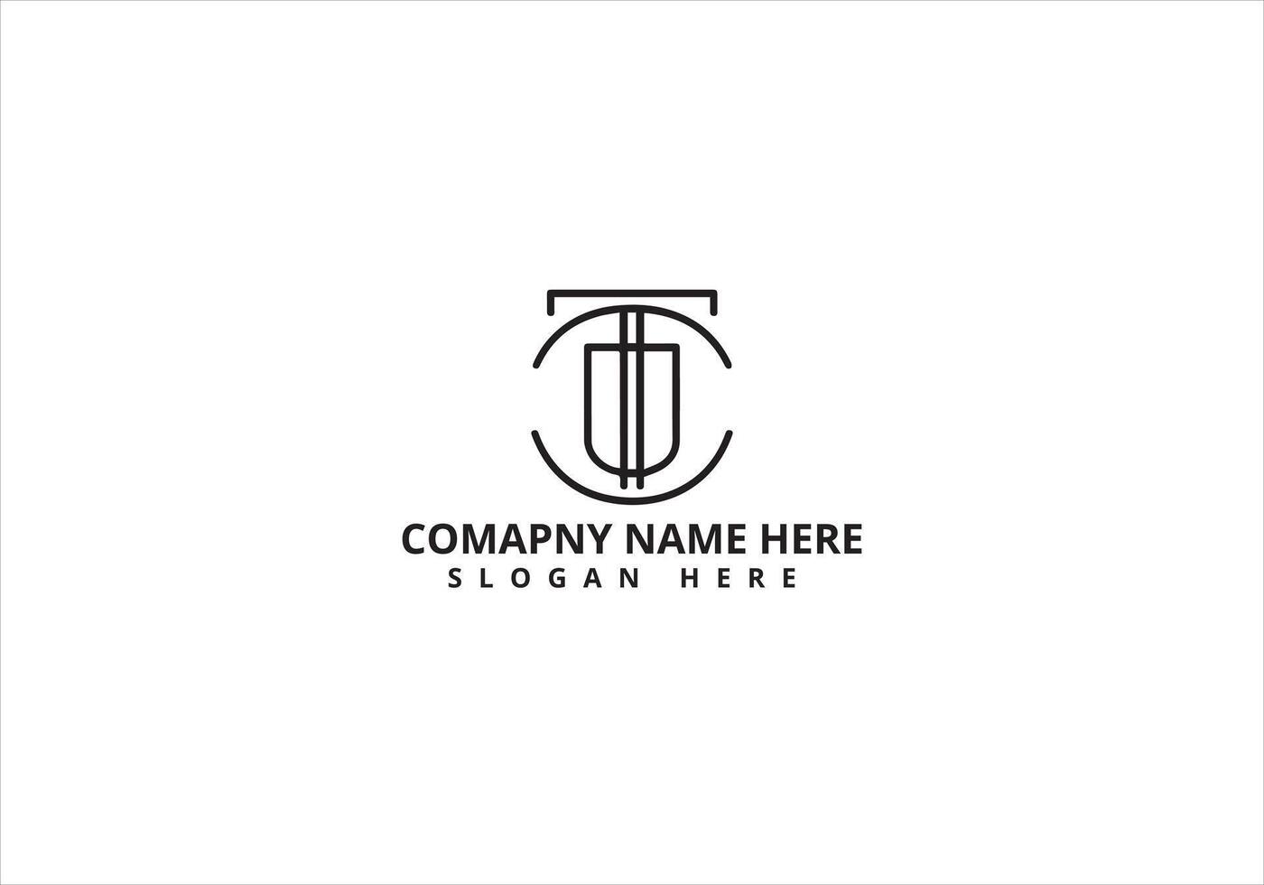 Modern Minimalist Company Logo Design vector