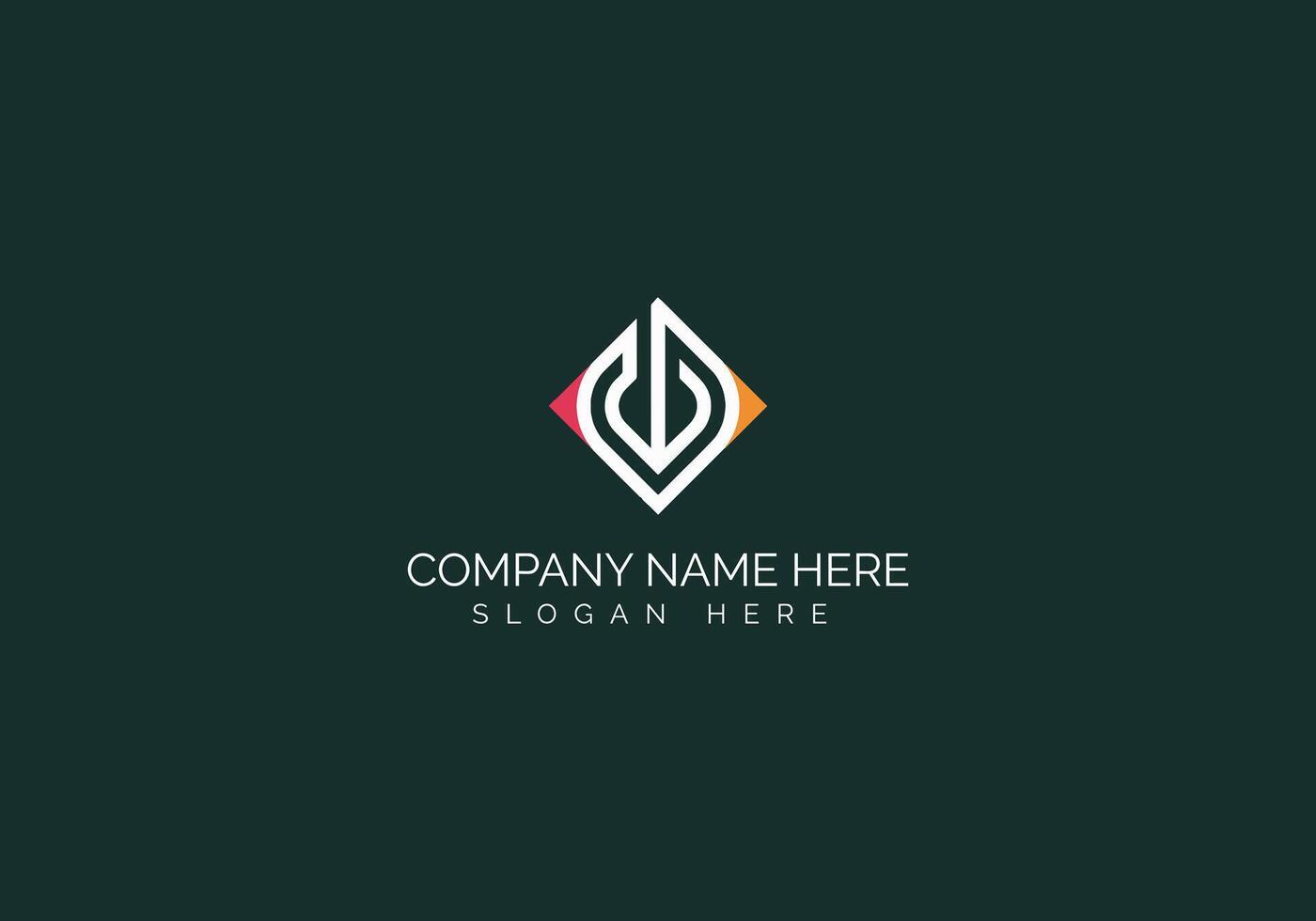Logo template. Social media abstract gradient emblem logomark for vector