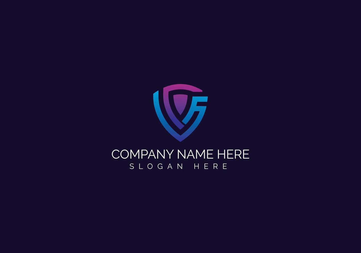 Logo template. Social media abstract gradient emblem logomark for vector
