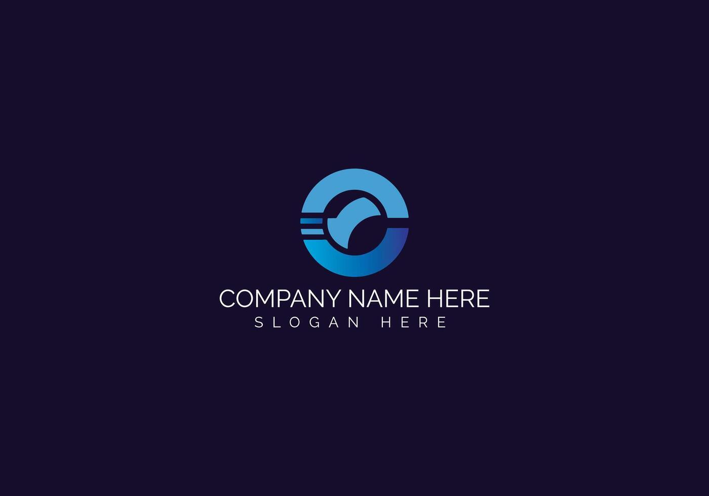 Logo template. Social media abstract gradient emblem logomark for vector