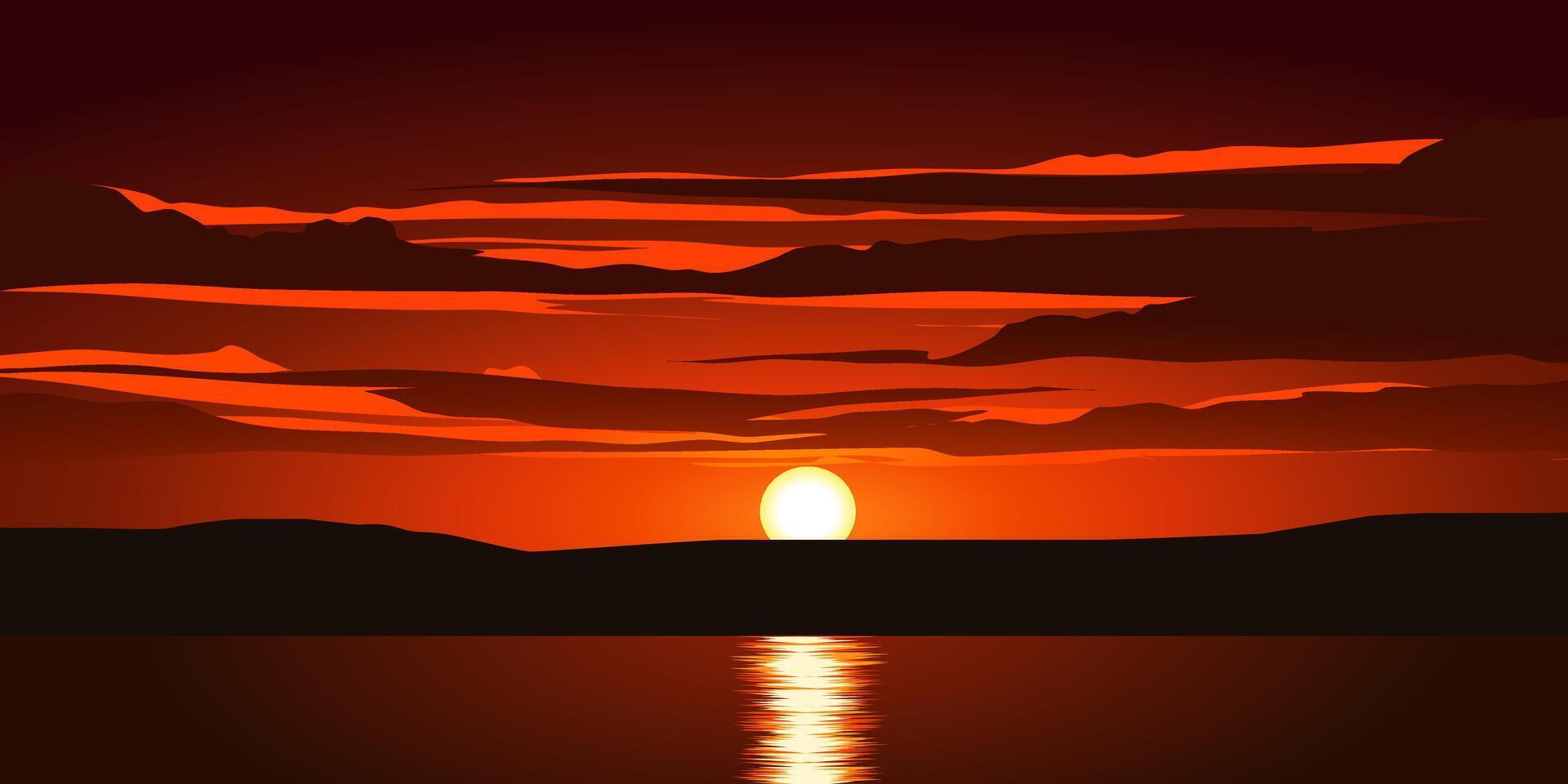 Evening sky background. The red sunset 46022604 Vector Art at Vecteezy